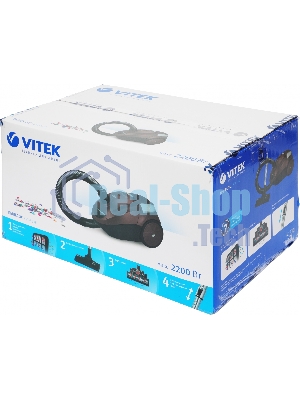 Пылесос Vitek VT-8138 коричневый/черный, 350/2200 Вт, уборка сухая, пылесборник мешок 2 л
