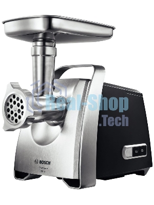 Мясорубка электрическая Bosch MFW68660 черный, 2200 Вт, 4.3 кг/мин, реверс, защита от перегрузки, металлический лоток, насадки - 10