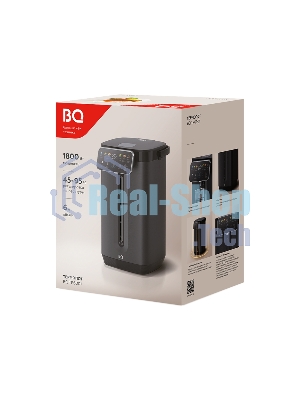 Термопот BQ TP6001 Black, мощность 1800 Вт, объем 6 л, сенсорный тип управления, 6 температурных режимов (45-95°C, с шагом 10°С), функция повторного кипячения, функция поддержания температуры, способы подачи воды - электрическая помпа, индикатор уровня воды, автоотключение при недостаточном количестве воды, блокировка подачи воды, защита от перегрева, дисплей LED, съемная крышка, ручка для переноски, материал корпуса - металл, пластик, материал внутренней камеры - высококачественная нержавеющая сталь AISI 304, длина электрошнура 1.0 м, напряжение 220-240 В, 50-60 Гц, защита от поражения электротоком класс I