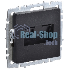 Розетка компьютерная двойная IEK BRITE РК10-2-БрЧ RJ45 кат.5E черный