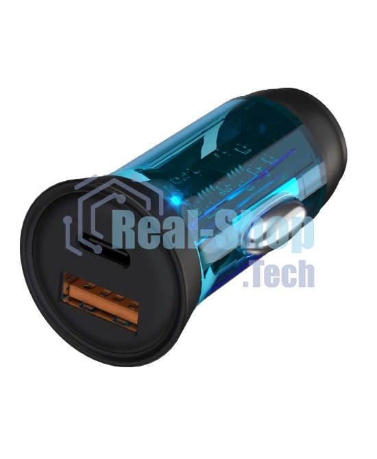 Автомобильное зарядное устройство Maxvi CCM-MS603PD 43W 6A (USB + Type-C, QC3.0 PD3.0) черный