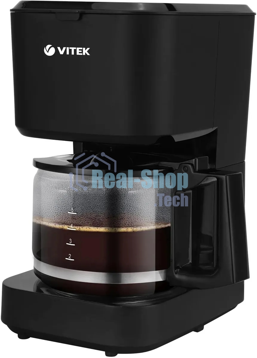 Кофеварка капельная Vitek VT-8386 черный, исп. кофе - молотый, 0,75 л, 630 Вт