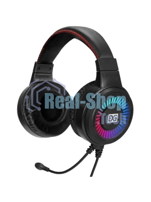 Гарнитура ExeGate Gaming HS-520G чёрный, проводная, 2 x mini jack 3.5 мм + USB, подсветка, регулятор громкости