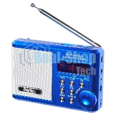 Радиоприемник Perfeo мини-аудио Sound Ranger, FM MP3 USB microSD In/Out ридер, BL-5C 1000mAh, синий (PF-SV922BLU)