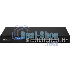 Коммутатор Netis ST228GPR-2G2S (L2) 26x1Gbит/с 2SFP 24PoE 375W настраиваемый