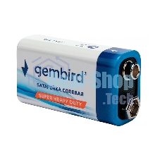 Батарейка солевая Gembird Gb-6F22-1F, тип Крона(6F22), 1шт, пленка, 9 В