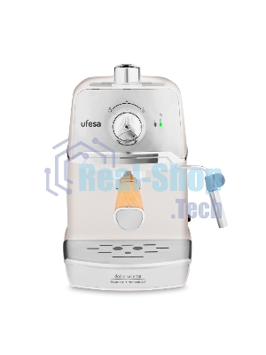 Кофеварка рожковая Ufesa CE7238 CREAM бежевый, исп. кофе - молотый, 1.2 л, 850 Вт, 20 бар
