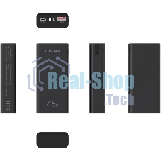 Портативный аккумулятор Digma DGPF10E 10000mAh QC3.0/PD3.0 45W 4.5A USB-A/USB-C черный