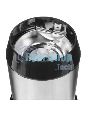 Кофемолка Centek CT-1362 (сталь) 200Вт, 60гр, стальн стакан, стальн чаша, прозрачная крышка