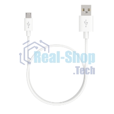Кабель Maxvi MC-01 plus white USB-A - microUSB, 2A ток макс. нагрузки 2А, макс. напряжение 5V; стандарт USB 2.0; длина 1.2м, материал PVC, белый
