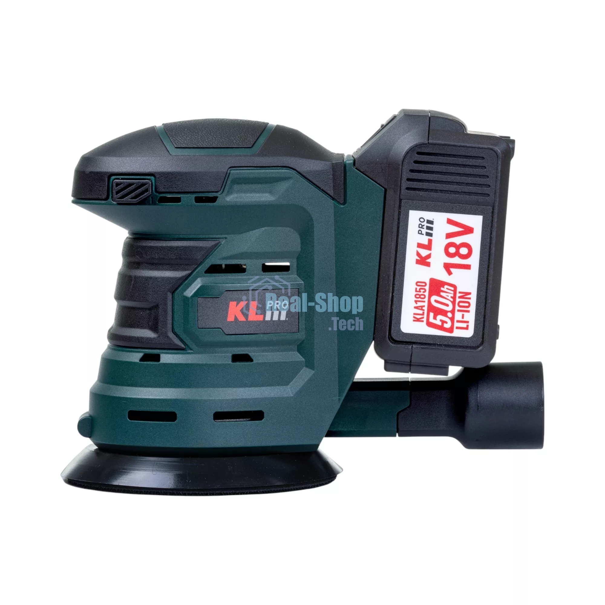Эксцентриковая шлифовальная машина аккумуляторная KLPRO KLEZ18-50 (18В, Li-ion-2шт, 5.0А·ч, ЗУ 4,5А)