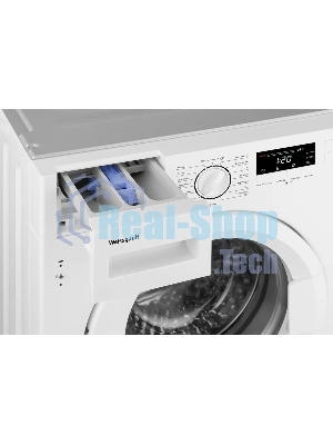 Стиральная машина встраиваемая Weissgauff WMI 6147 Inverter Steam белый, загрузка фронтальная 7 кг, 1400 об/мин, класс A+++