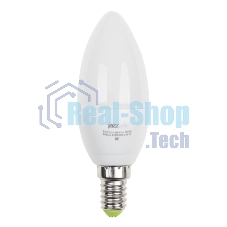 Лампа светодиодная JazzWay PLED-ECO-C37 5Вт свеча 4000К белый E14 400лм 220-240В