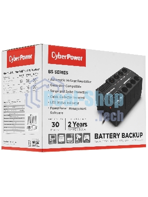 Источник бесперебойного питания CyberPower BS650E NEW/650 ВА/390 Вт/8 х CEE 7 (евророзетка)