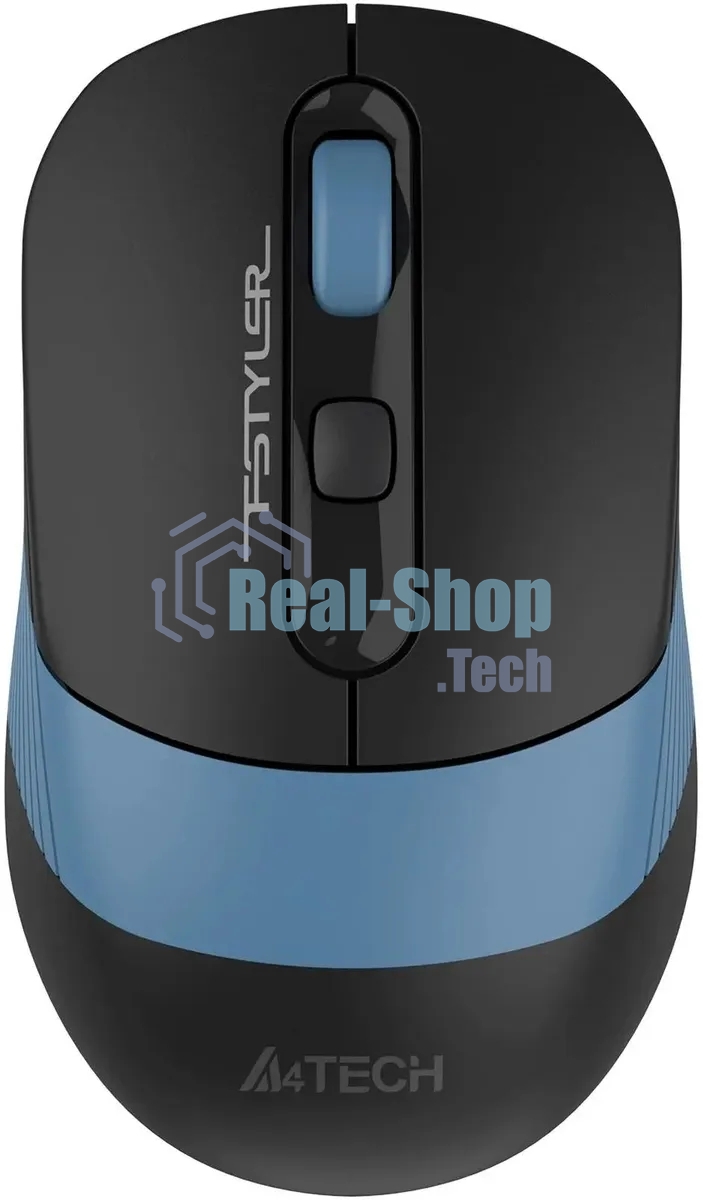 Мышь беспроводная A4Tech Fstyler FB10CS черный/синий, 2000 dpi, радиоканал, Bluetooth, USB, кнопки - 4