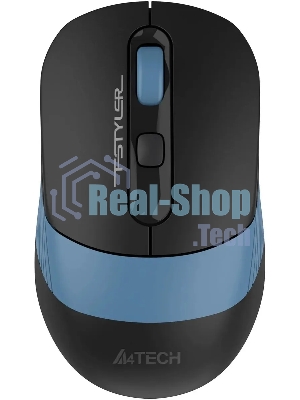 Мышь беспроводная A4Tech Fstyler FB10CS черный/синий, 2000 dpi, радиоканал, Bluetooth, USB, кнопки - 4