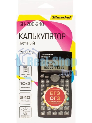 Калькулятор научный Silwerhof SH-200-240 черный 10-разр.