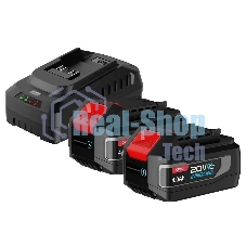 Набор аккумулятор и зарядное устройство Deli DE-CM20A4E (2АКБ 20V 4А*ч + ЗУ 2A, 20V)