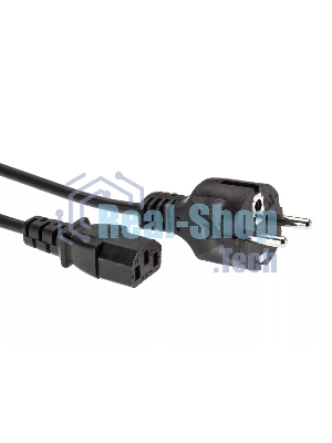 Кабель компьютер - розетка 3 м 220V (Европейский стандарт) VCOM/TELECOM