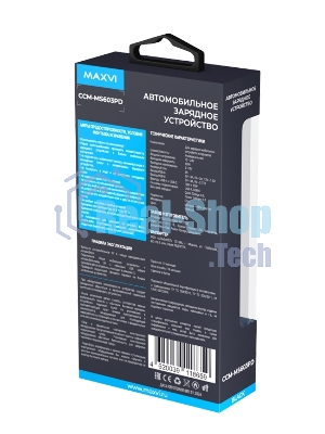 Автомобильное зарядное устройство Maxvi CCM-MS603PD 43W 6A (USB + Type-C, QC3.0 PD3.0) черный