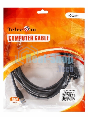 Кабель удлинительный USB3.0 Am-Af 3m Telecom черный (TUS708-3M)