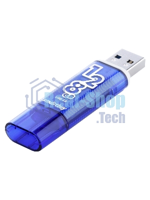 Флешка USB SmartBuy Glossy Dark Blue (SB128 GbGS-DB), 128Gb, USB 3.0, R/W 75/30, темно-синий