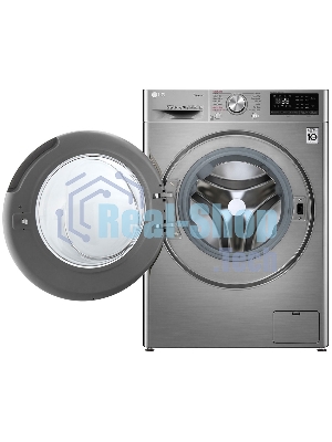 Стиральная машина LG F4V5VYP2T серебристый, загрузка фронтальная 9 кг, 1400 об/мин, класс A