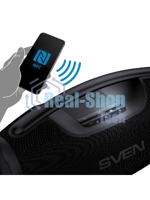Портативная акустическая система SVEN PS-990, черный, 2.0, 2x90 Вт (RMS), IPx7, TWS, Bluetooth, USB, аккумулятор