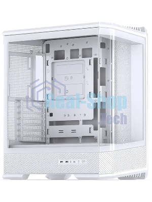 Корпус без блока питания Case JONSBO D400, Midi-Tower, TG, no fan, 2xUSB-A 3.0 + 1xUSB-C 3.2, ATX, mATX, mITX White