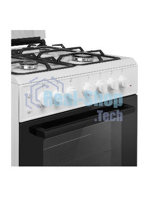 Плита комбинированная Maunfeld MGC60ECW04 белый, газовых конфорок 4 шт, духовка электрическая 65 л, 60 см x 88 см x 65 см