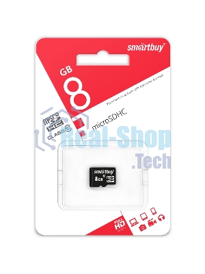 Флеш карта Smartbuy microSDHC (Transflash) 8Gb (class 10)