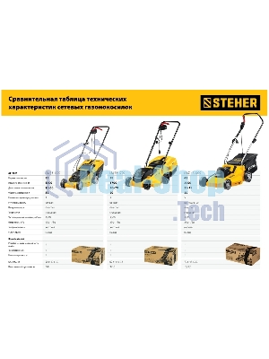 Газонокосилка электрическая STEHER LMC-42-2000, от сети, 2000 Вт