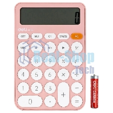 Калькулятор настольный Deli EM124PINK розовый 12-разр.