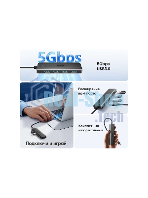 USB-хаб Ugreen CM219 (35574)