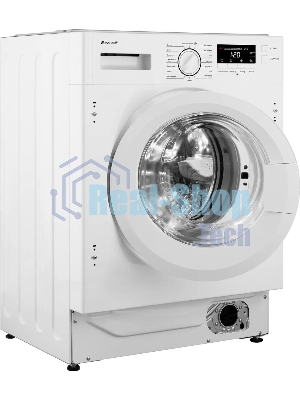 Стиральная машина встраиваемая Weissgauff WMI 6147 Inverter Steam белый, загрузка фронтальная 7 кг, 1400 об/мин, класс A+++
