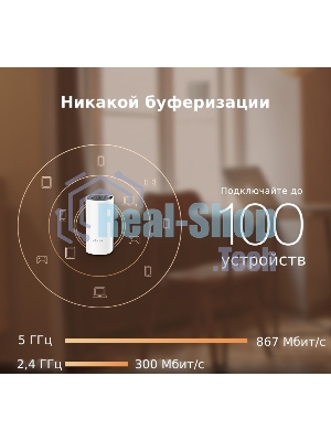 Роутер беспроводной TP-Link DECO M4 (DECO M4(2-PACK)) AC1200 10/100/1000BASE-TX (упак.:2шт)