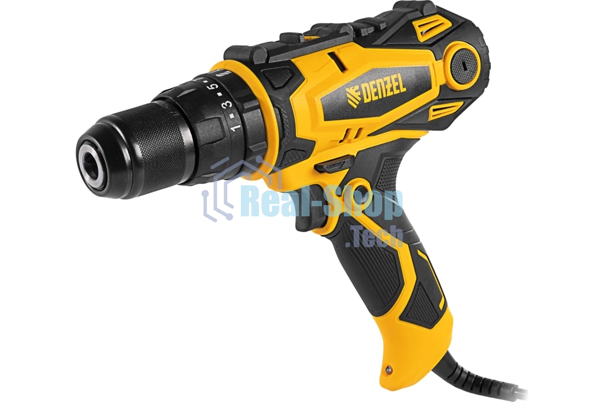 Дрель-шуруповерт Denzel ISD-300-13, 300 Вт, 40 Нм, щеточный, ударный