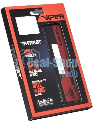 Оперативная память Patriot Viper Elite II, DDR4, 32GB (2x16 GB), 3200 MHz, CL18, DIMM, радиатор, красный, черный