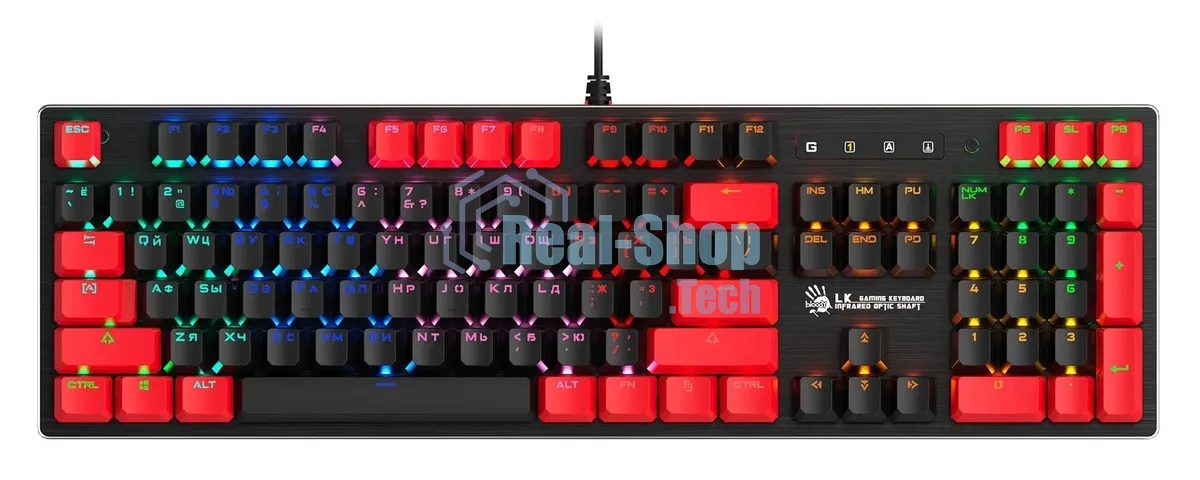 Клавиатура A4Tech Bloody B820N проводная, USB Type-A, чёрный