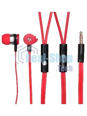Проводные наушники Oklick HS-S-210 красный, внутриканальные, Jack 3.5 мм