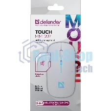 Мышь беспроводная Defender Touch MM-997 белый, 1600 dpi, радиоканал, Bluetooth, USB, кнопки - 4