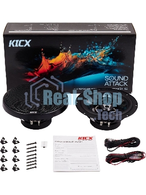 Колонки автомобильные Kicx SA 165 150Вт 92дБ 4Ом 16.5 см (6 1/2 дюйм) (ком.: 2 кол.) коаксиальные четырехполосные