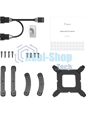 Кулер для процессора CPU Cooler Ocypus Delta A62 EX BK Digital (250W, 4-pin PWM, LED temp., 160mm, Al/Cu, 6x6mm, 2x120mm, 70CFM, 31dBA, 1800RPM, S: 1851/1700/1200/115X, AM5/AM4, black)