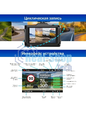 Видеорегистратор с радар-детектором TrendVision Combo F10 GPS ГЛОНАСС