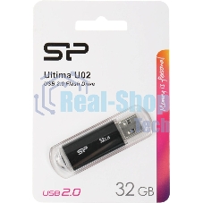 Флешка USB 32Gb Silicon Power Ultima U02 (SP032GbUF2U02V1K), USB 2.0, черный