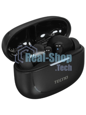Наушники TWS Tecno Buds 4 Air черный, внутриканальные, Bluetooth, до 6 ч
