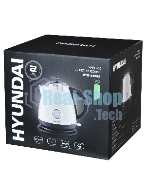 Чайник электрический Hyundai HYK-S4502 1.7 л, 2200 Вт, жемчужный/черный (корпус: нержавеющая сталь/пластик)