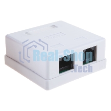 Розетка GEMBIRD NA214 RJ-45 кат.5e внешняя 2 порта, 110/Krone