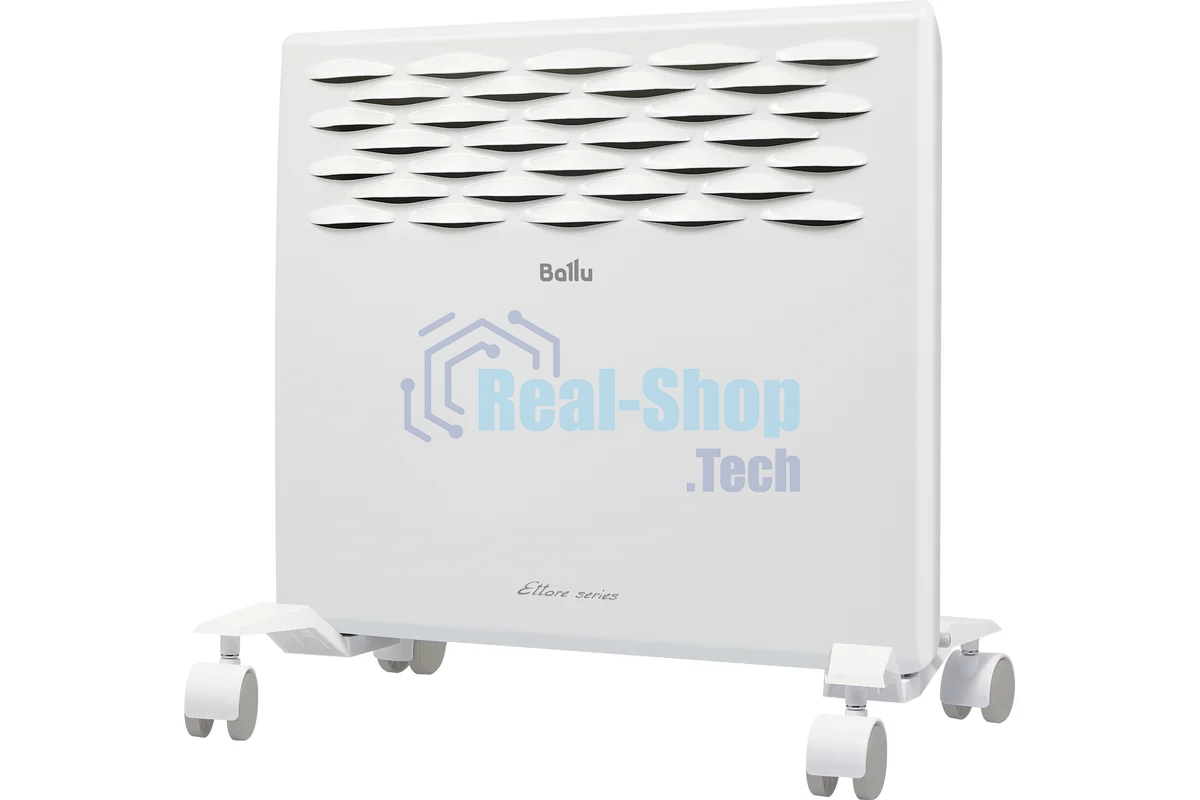 Конвектор электрический Ballu Ettore BEC/ETER-1000 белый, 1000 Вт, 15 м2, термостат, дисплей