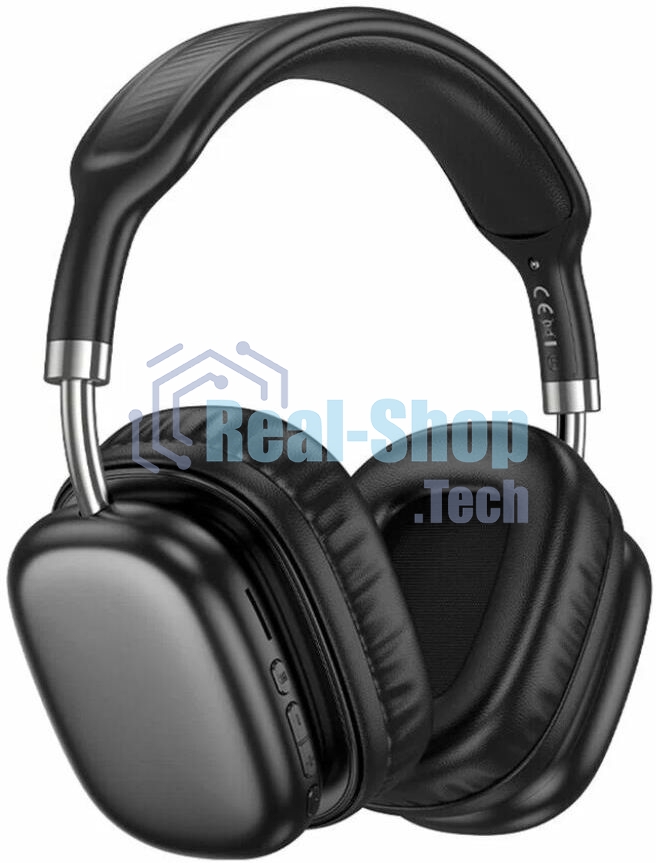 Беспроводные/проводные наушники Hoco W52 черный, накладные, Bluetooth + проводной